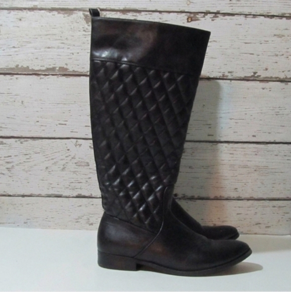 Bass Black Quilted Knee High Boots Size 6.5M - Picture 6 of 6